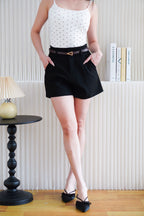Eris Shorts in Black (Free Belt)