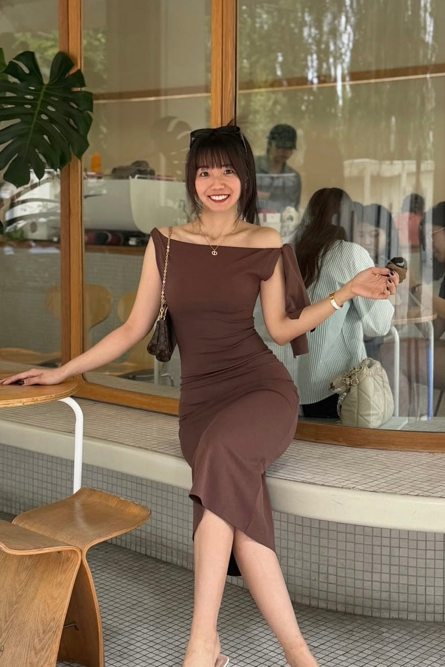 Lioraine Dress in Brown - As Seen On @nichole_lsx94