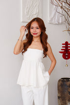 Clara Babydoll Top by Bash in Classic White