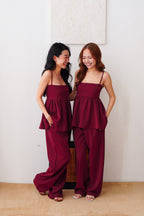Clara Babydoll Top by Bash in Cherry Red