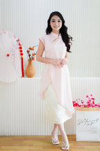Cher Cheongsam Midi Skirt in Cream