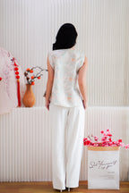 (BACKORDER) Ting Ning Cheongsam Vest Top in Cream