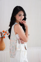 (BACKORDER) Ting Ning Cheongsam Vest Top in Cream