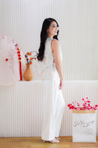(BACKORDER) Ting Ning Cheongsam Vest Top in Cream
