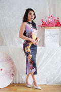 2.0 Ai Wei Floral Modern Cheongsam in Black