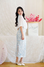 Ying Chiffon Cheongsam Cover Up in White (Cape only)