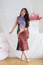 2.0 Ai Wei Floral Modern Cheongsam in Purple