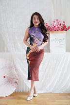 2.0 Ai Wei Floral Modern Cheongsam in Purple