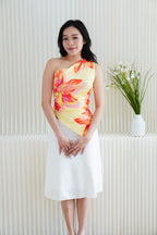 Mayflower Floral Printed Toga Top in Yellow