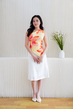 Mayflower Floral Printed Toga Top in Yellow