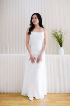 Love Escape Crossback Textured Maxi Dress in White