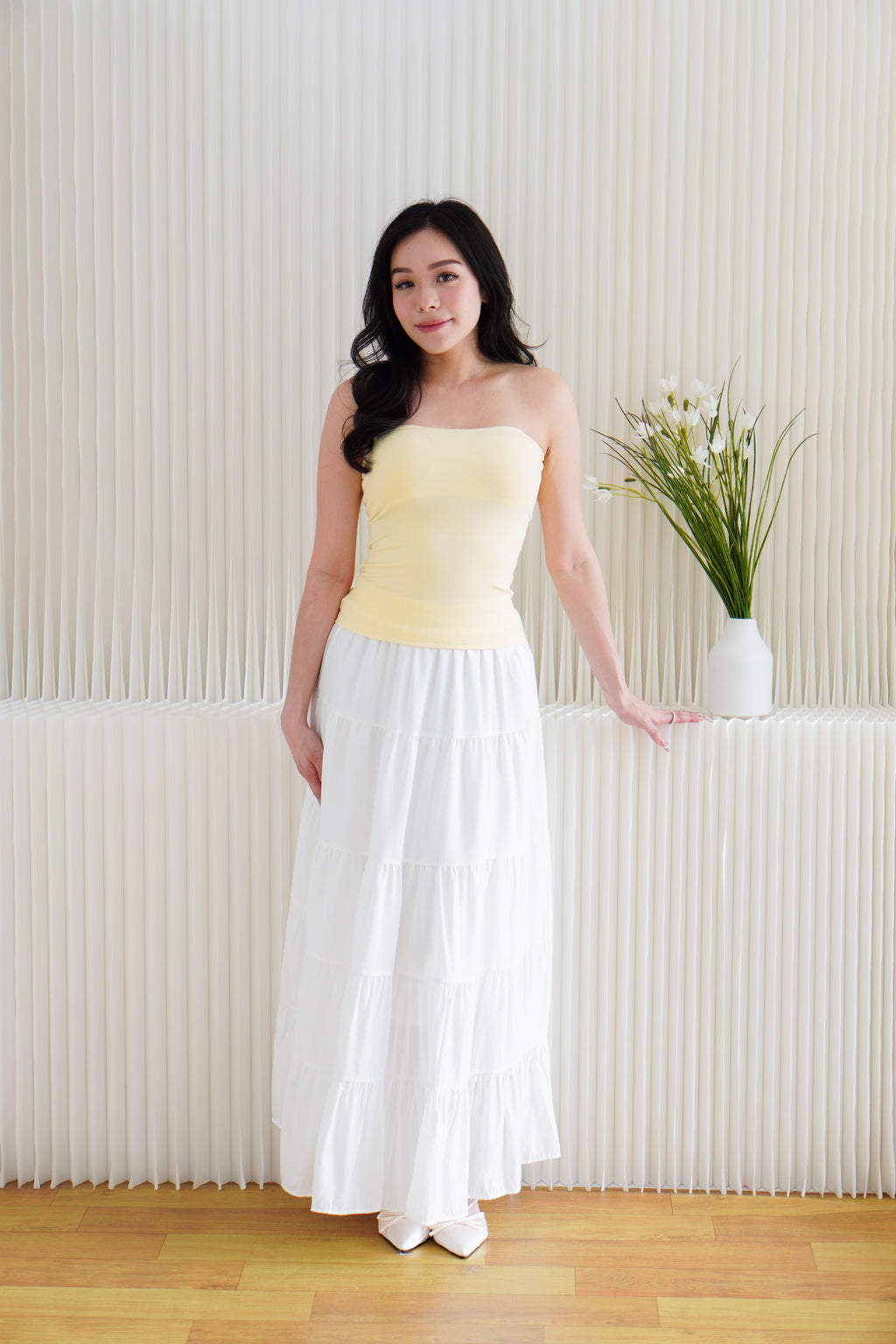 Enyalia Padded Tube Top in Yellow