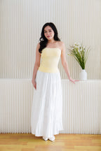 Enyalia Padded Tube Top in Yellow