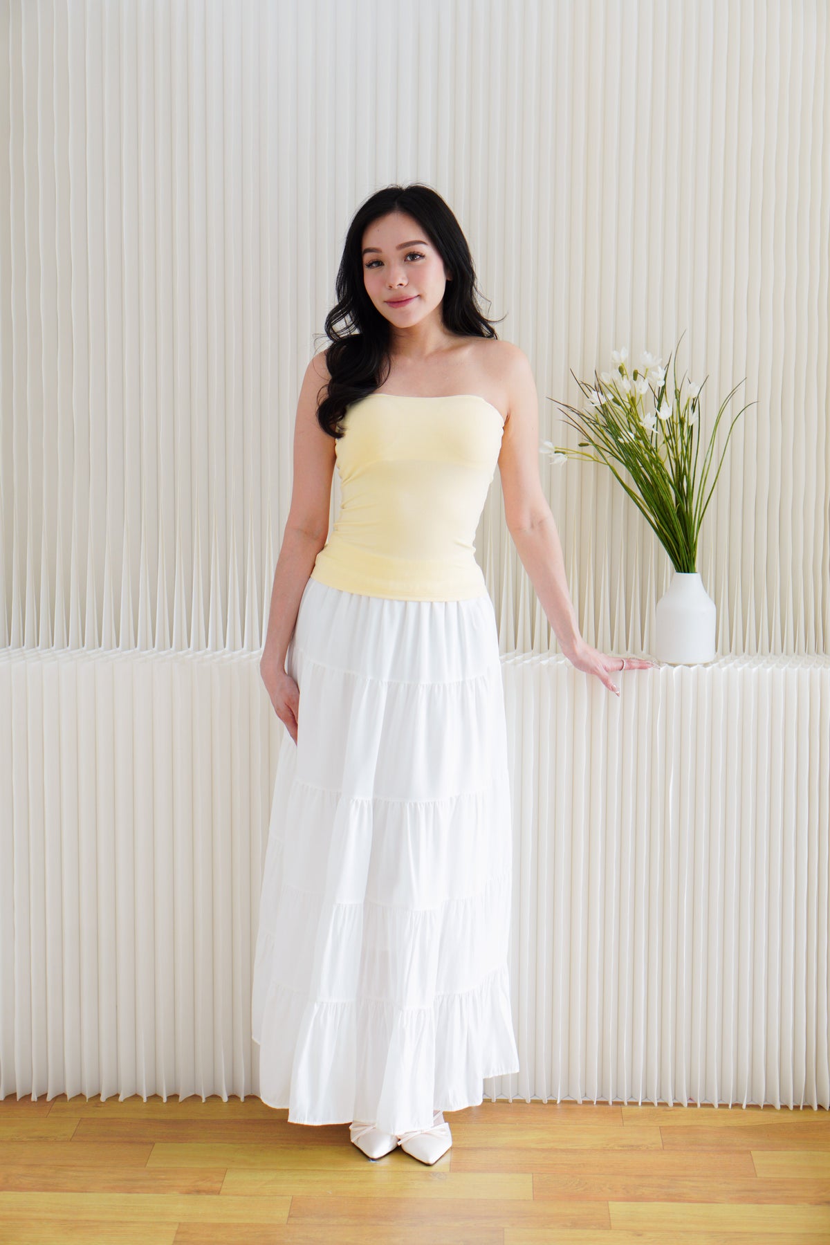 Enyalia Padded Tube Top in Yellow