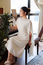 Camille Cape Dress Set by Bash in Cream
