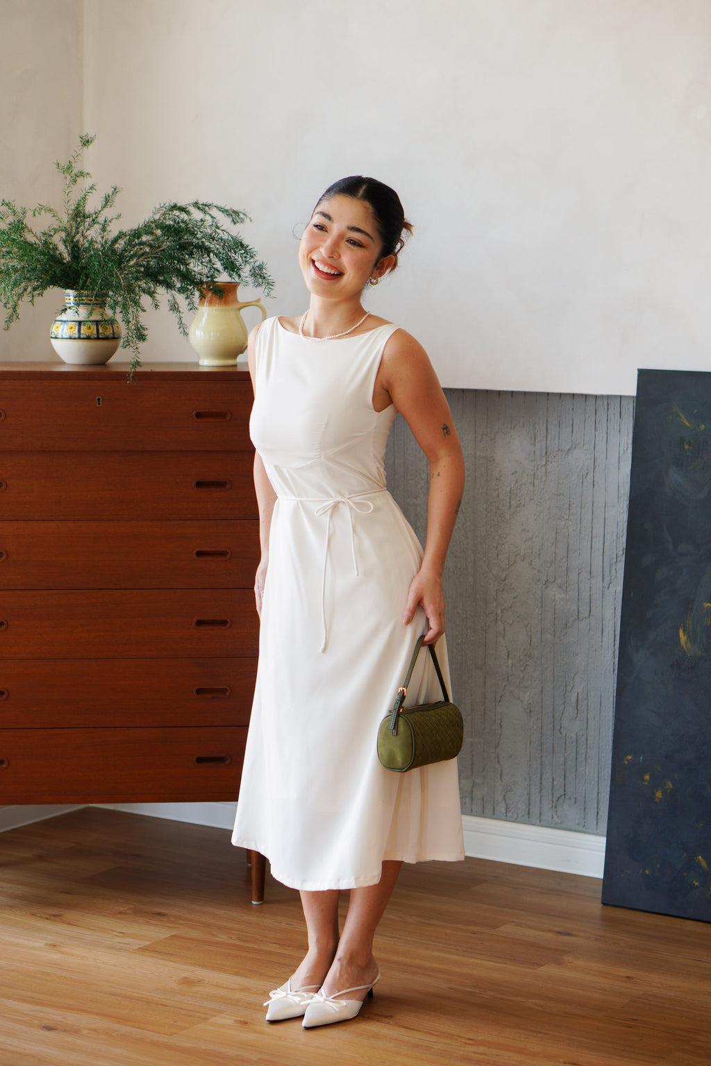 Camille Cape Dress Set by Bash in Cream