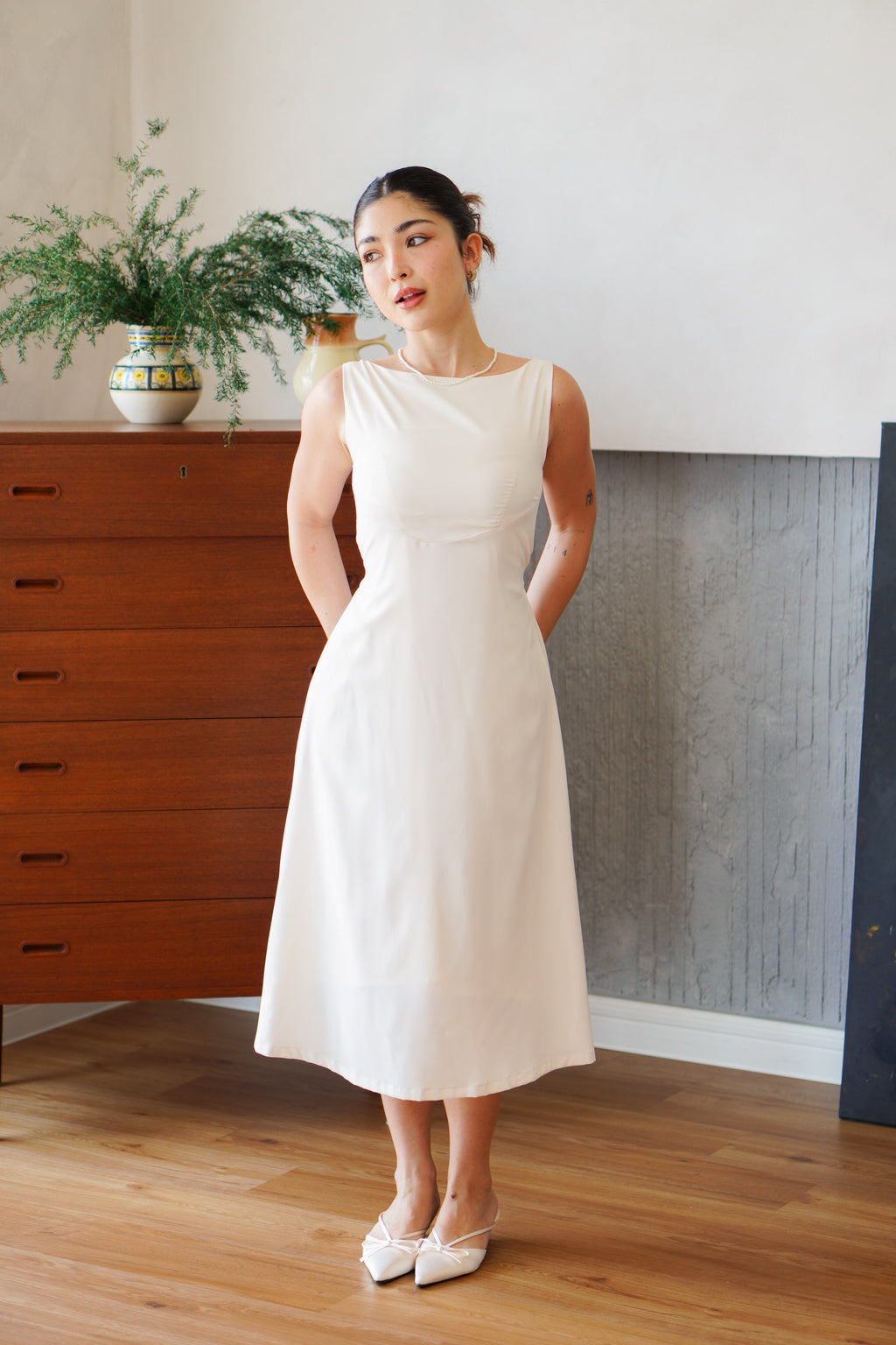 Camille Cape Dress Set by Bash in Cream