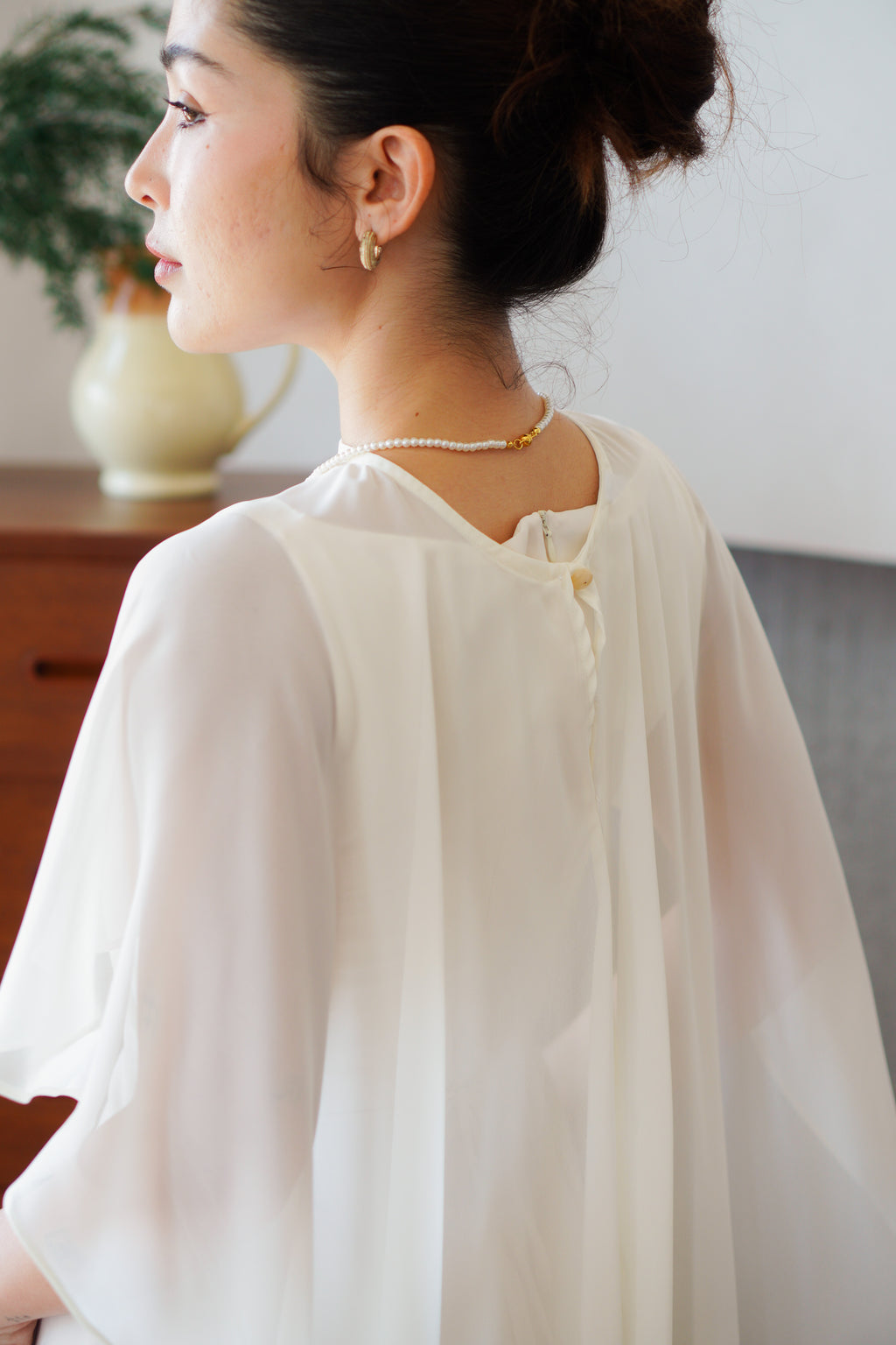 Camille Cape Dress Set by Bash in Cream