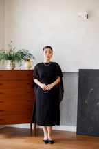 Camille Cape Dress Set by Bash in Black