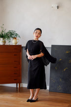 Camille Cape Dress Set by Bash in Black