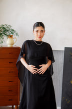 Camille Cape Dress Set by Bash in Black