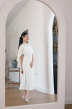 Camille Cape Dress Set by Bash in Cream - As Seen On Maxine