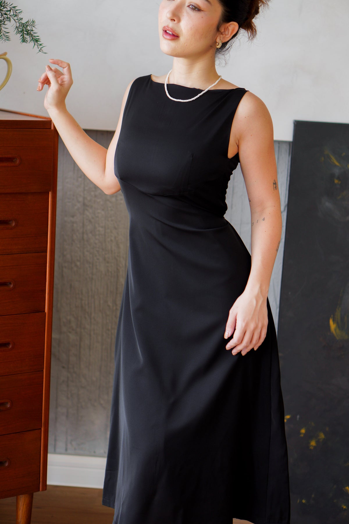 Camille Cape Dress Set by Bash in Black