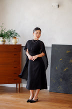 Camille Cape Dress Set by Bash in Black