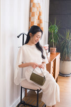 Camille Cape Dress Set by Bash in Cream - As Seen On Maxine