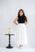 Kendyce Pleated Skirt in White