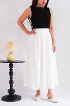 Kendyce Pleated Skirt in White