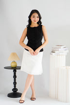 Marlianne Sleeveless Button Down Top in Black