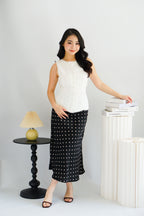 Marlianne Sleeveless Button Down Top in White