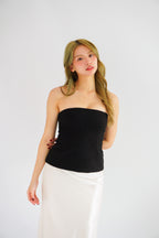 Thea Corset Tube Top in Black
