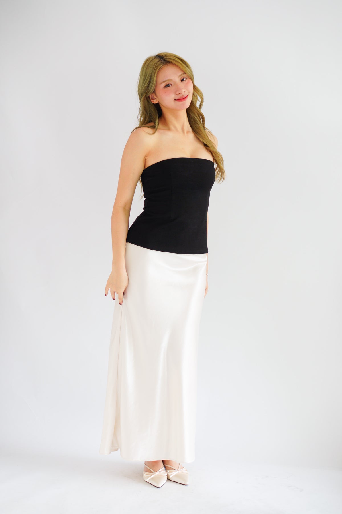Thea Corset Tube Top in Black
