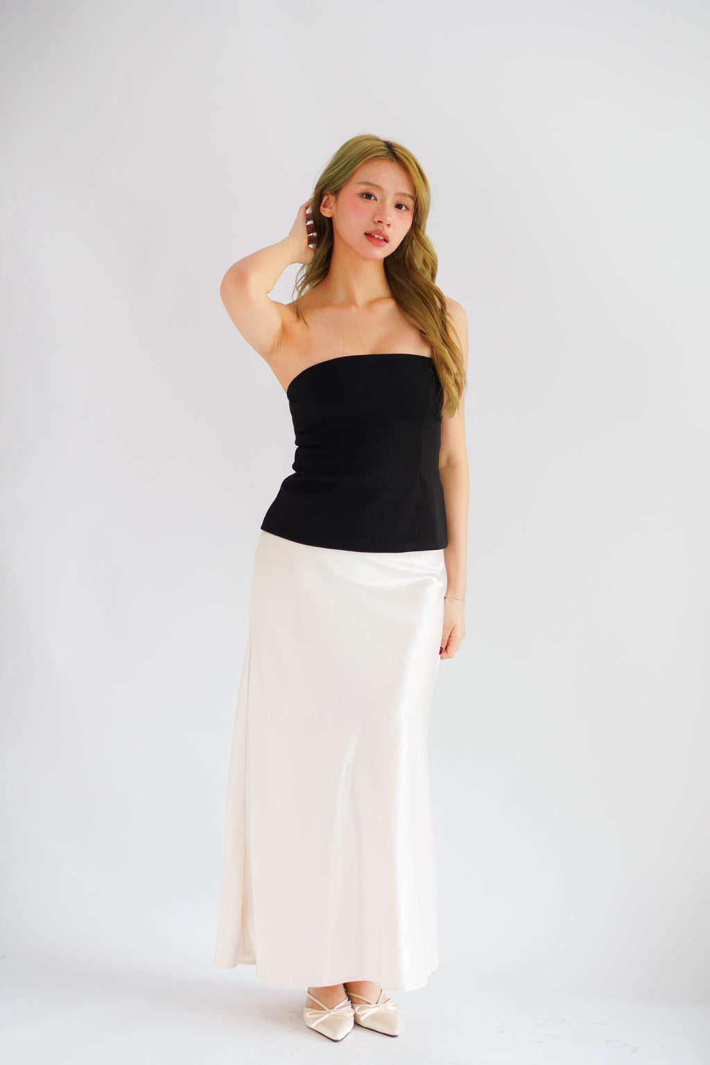 Thea Corset Tube Top in Black