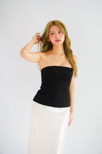 Thea Corset Tube Top in Black