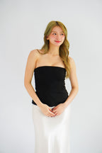 Thea Corset Tube Top in Black