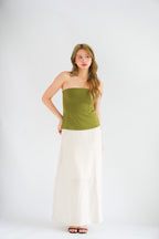 Thea Corset Tube Top in Green