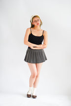 Havi Polkadot Padded Camisole Top in Black