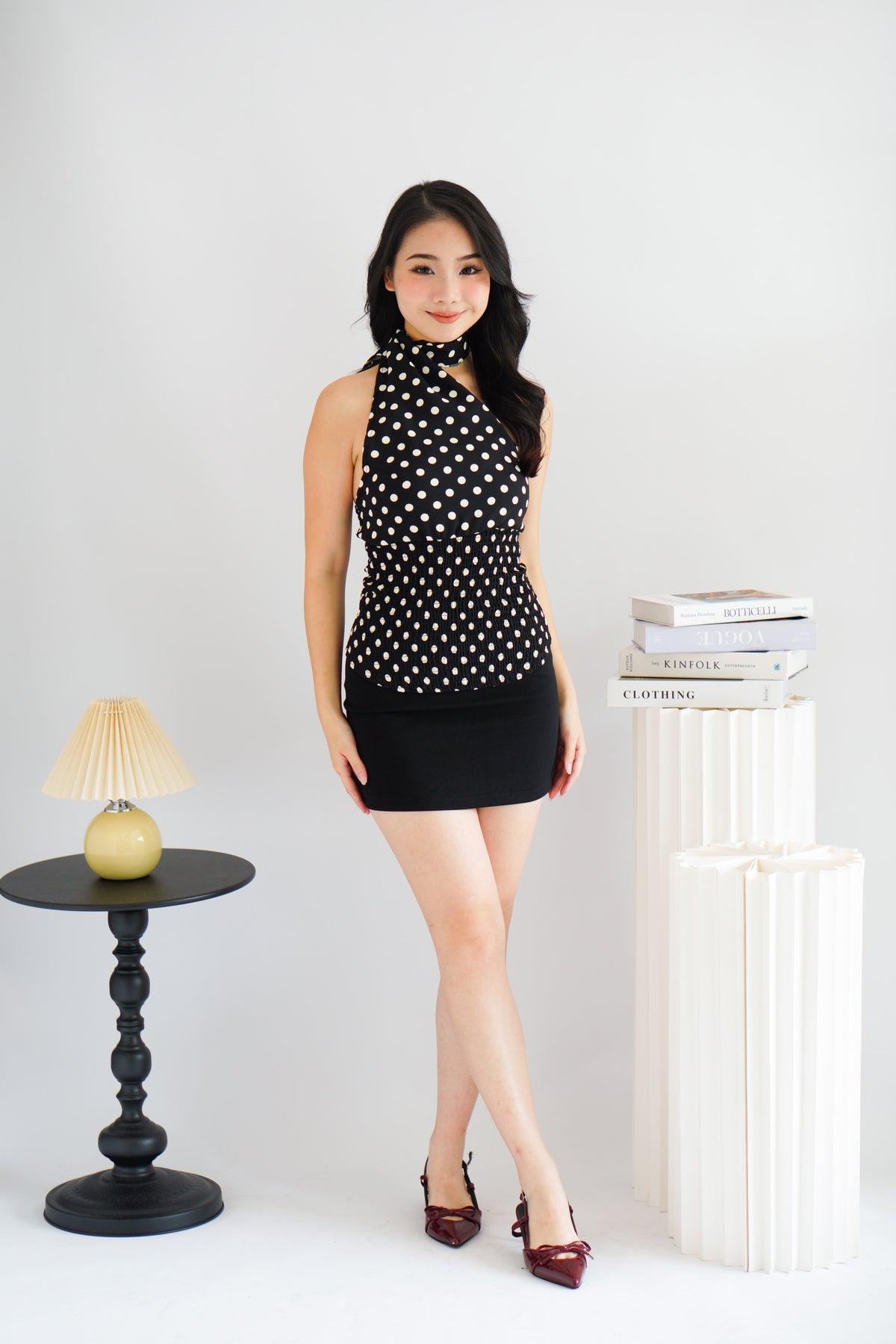 Sybil A-Line Mini Skirt in Black