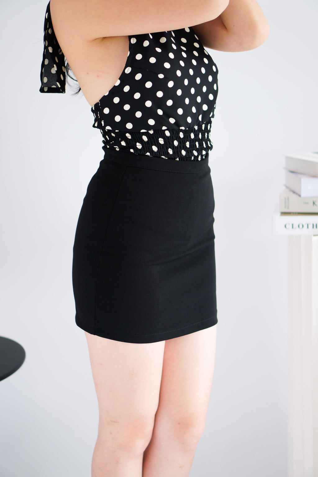 Sybil A-Line Mini Skirt in Black