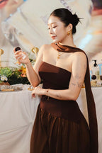 Yina Dress in Brown - As Seen On @heyiamcoco__