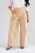 Koven Wide Legged Pants in Light Khaki