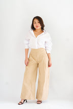 Koven Wide Legged Pants in Light Khaki
