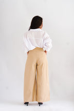 Koven Wide Legged Pants in Light Khaki