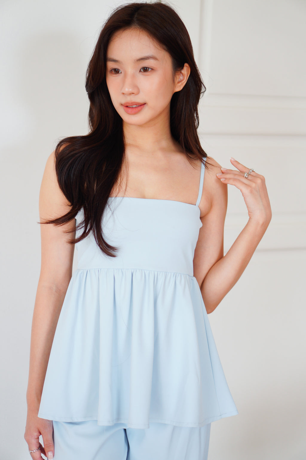 Clara Babydoll Top by Bash in Baby Blue