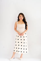 Ralyra Padded Ruched Bust Top in Beige