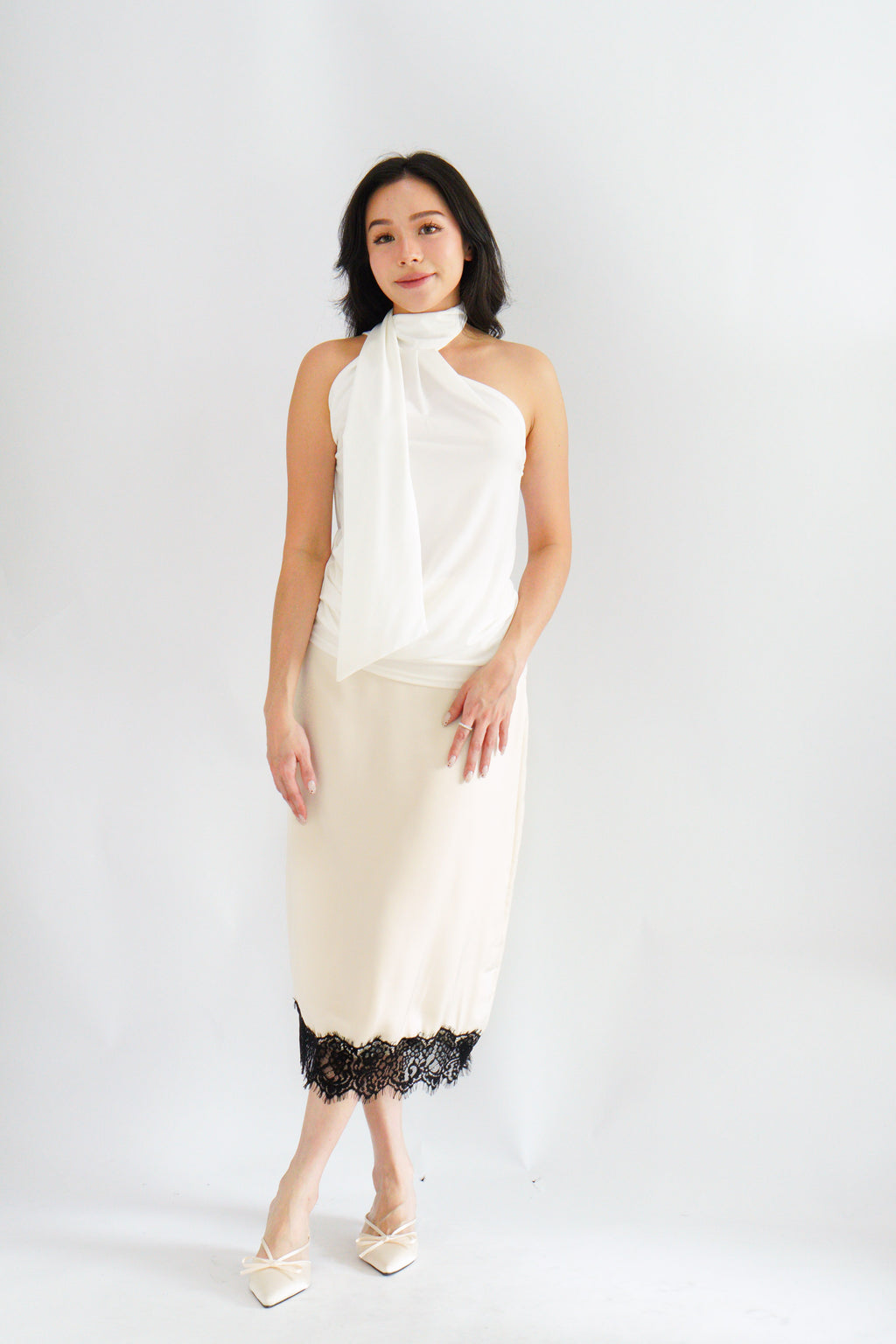 Zolini Lace Skirt in Cream