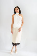 Zolini Lace Skirt in Cream